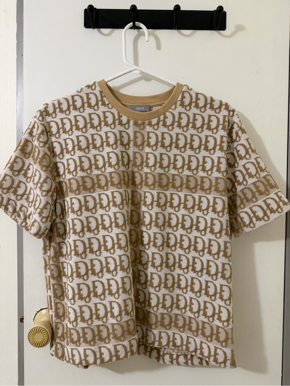Dior Beige Monogram Knit T-Shirt